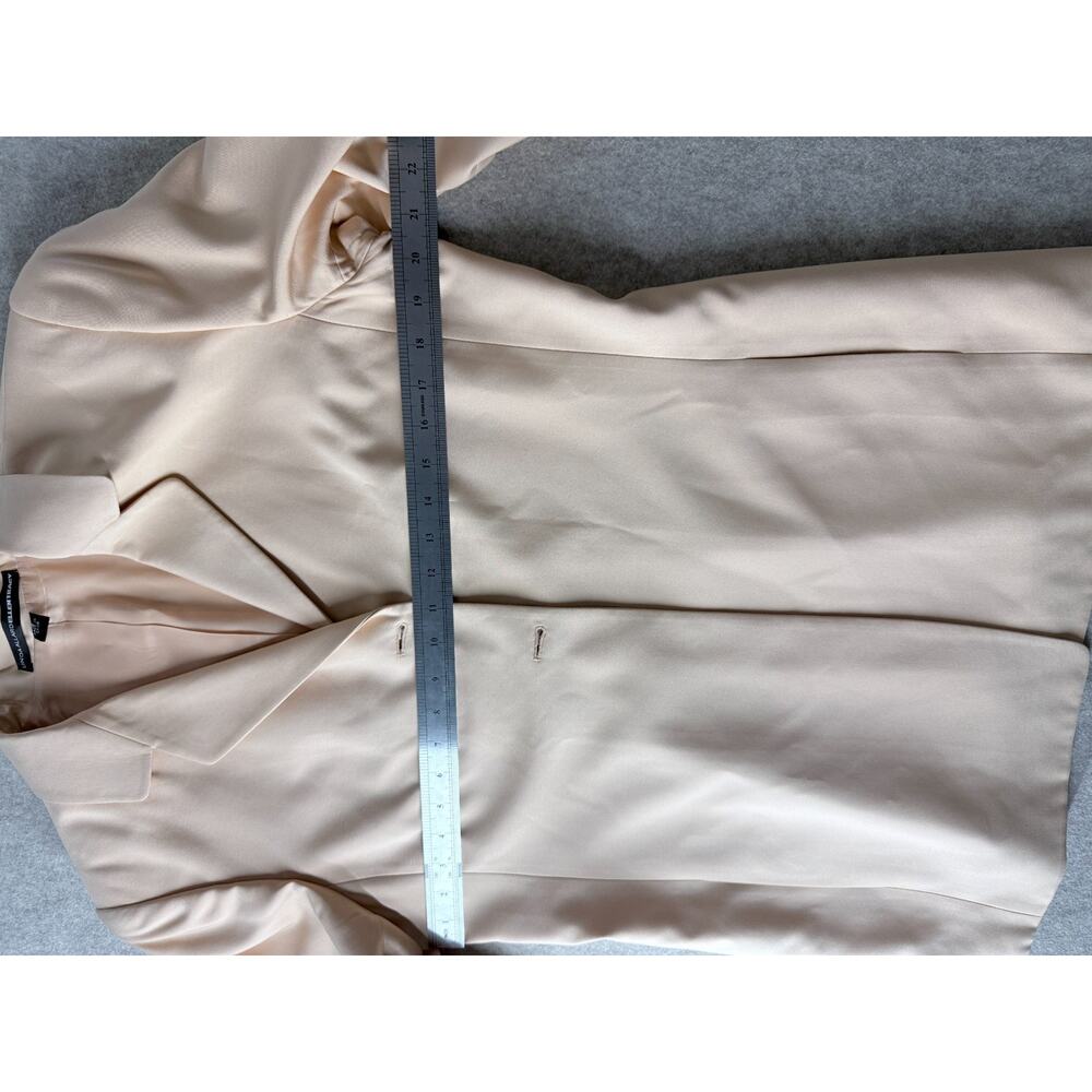 Vintage Linda Allard for Ellen Tracy Champagne Colored Satin Suit Sz 12 - Picture 4 of 12